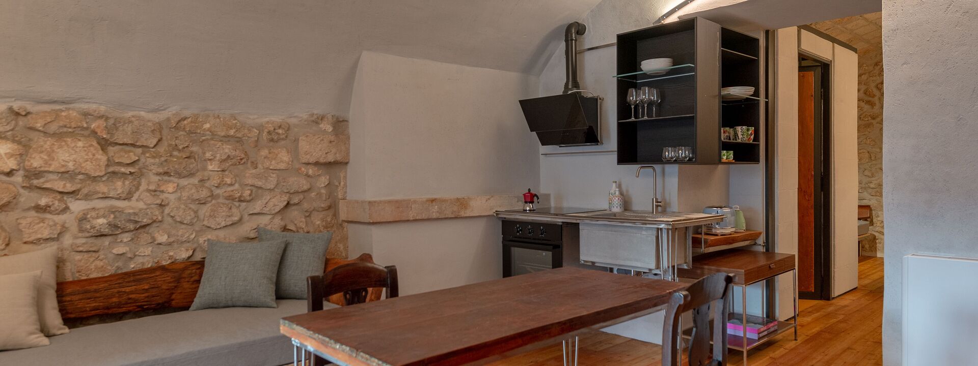 Il Quinto Elemento - Residence Of Charme - Ulivo: Kitchen, Living Room