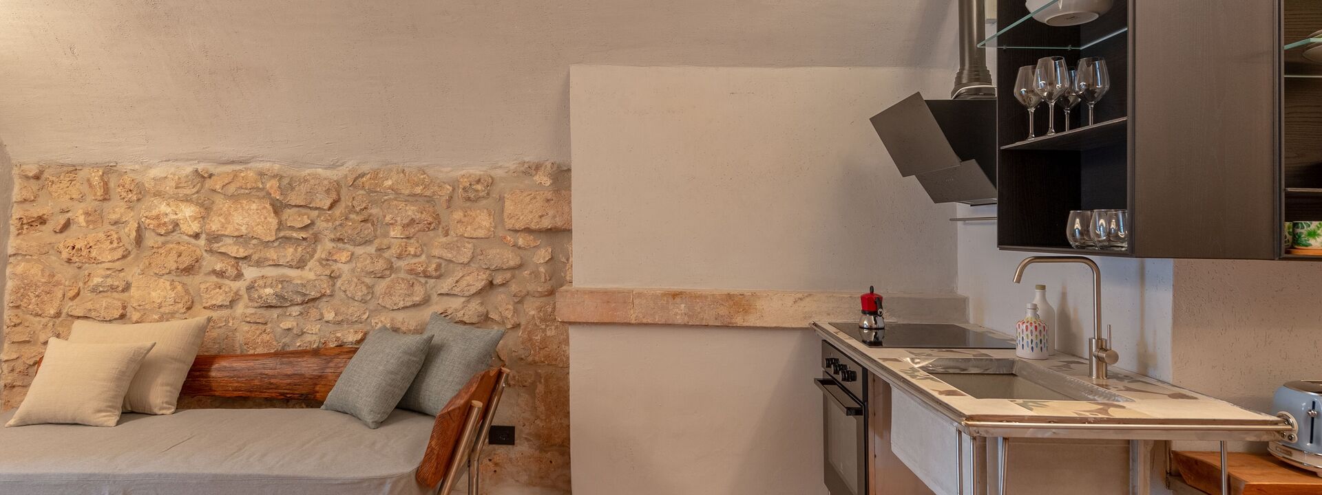 Il Quinto Elemento - Residence Of Charme - Ulivo: Kitchen, Living Room