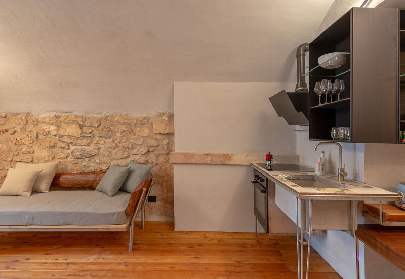 Il Quinto Elemento - Residence Of Charme - Ulivo: Kitchen, Living Room