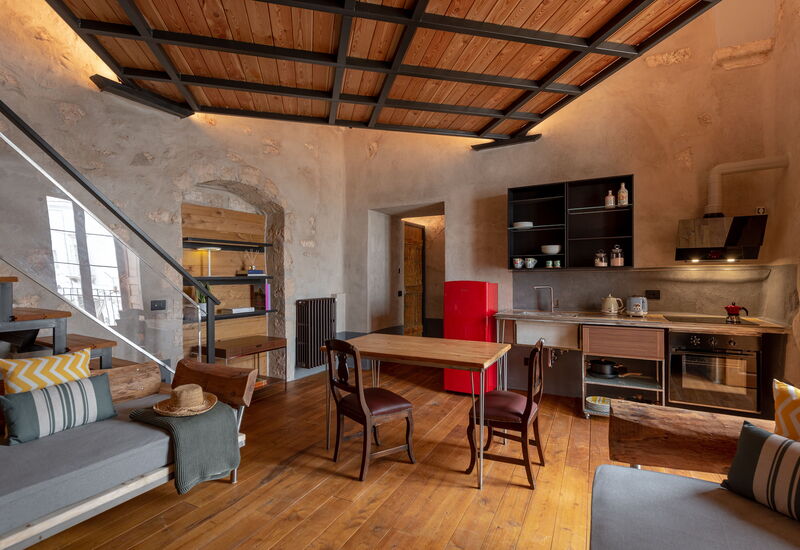 Il Quinto Elemento - Residence Of Charme - Acqua Cheta: Dining Room, Kitchen, Living Room